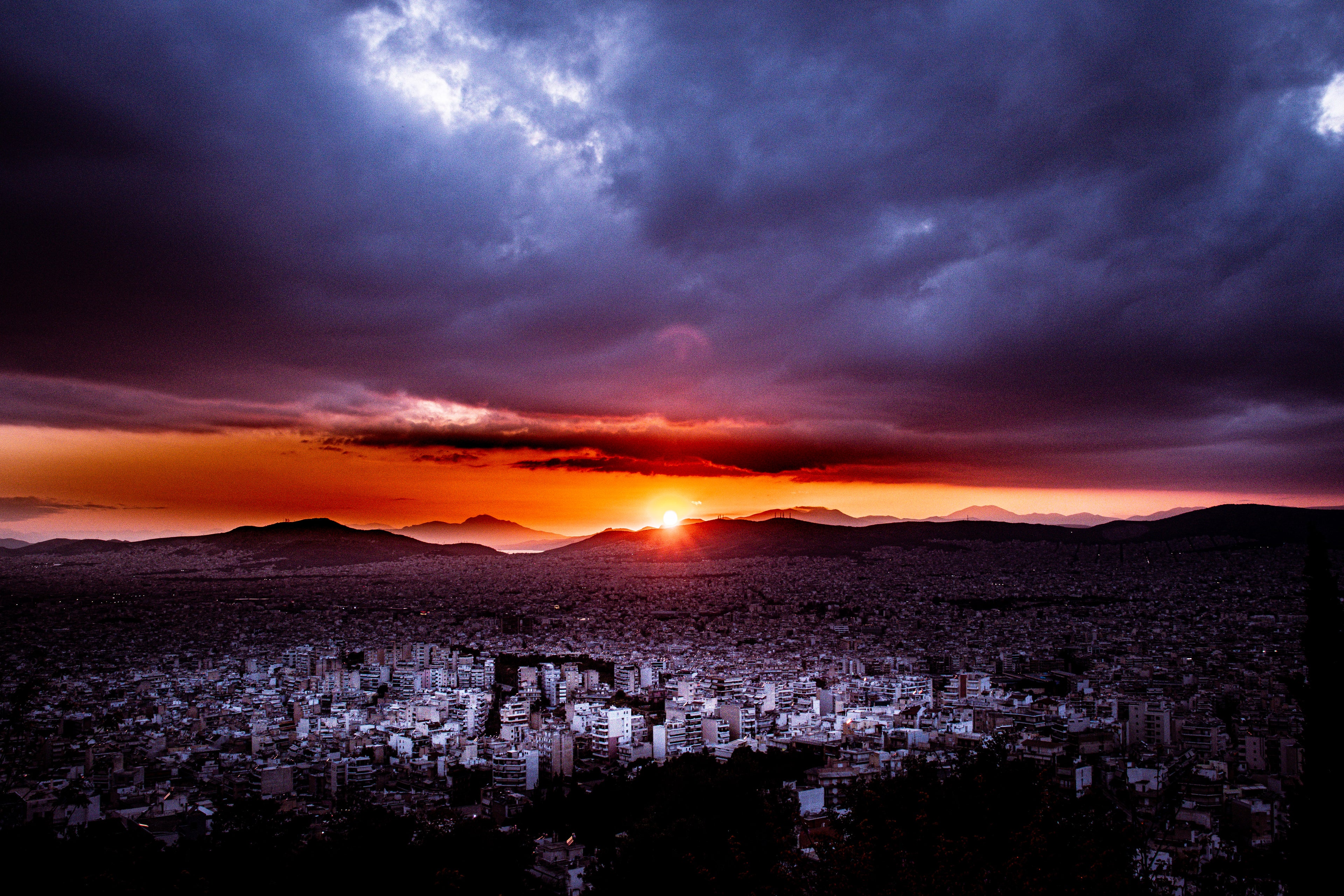 Sunset over Athens