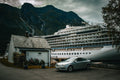 Cruise Ship in Eidfjord beneath Majestic Mountains – Norway Fine Art Print