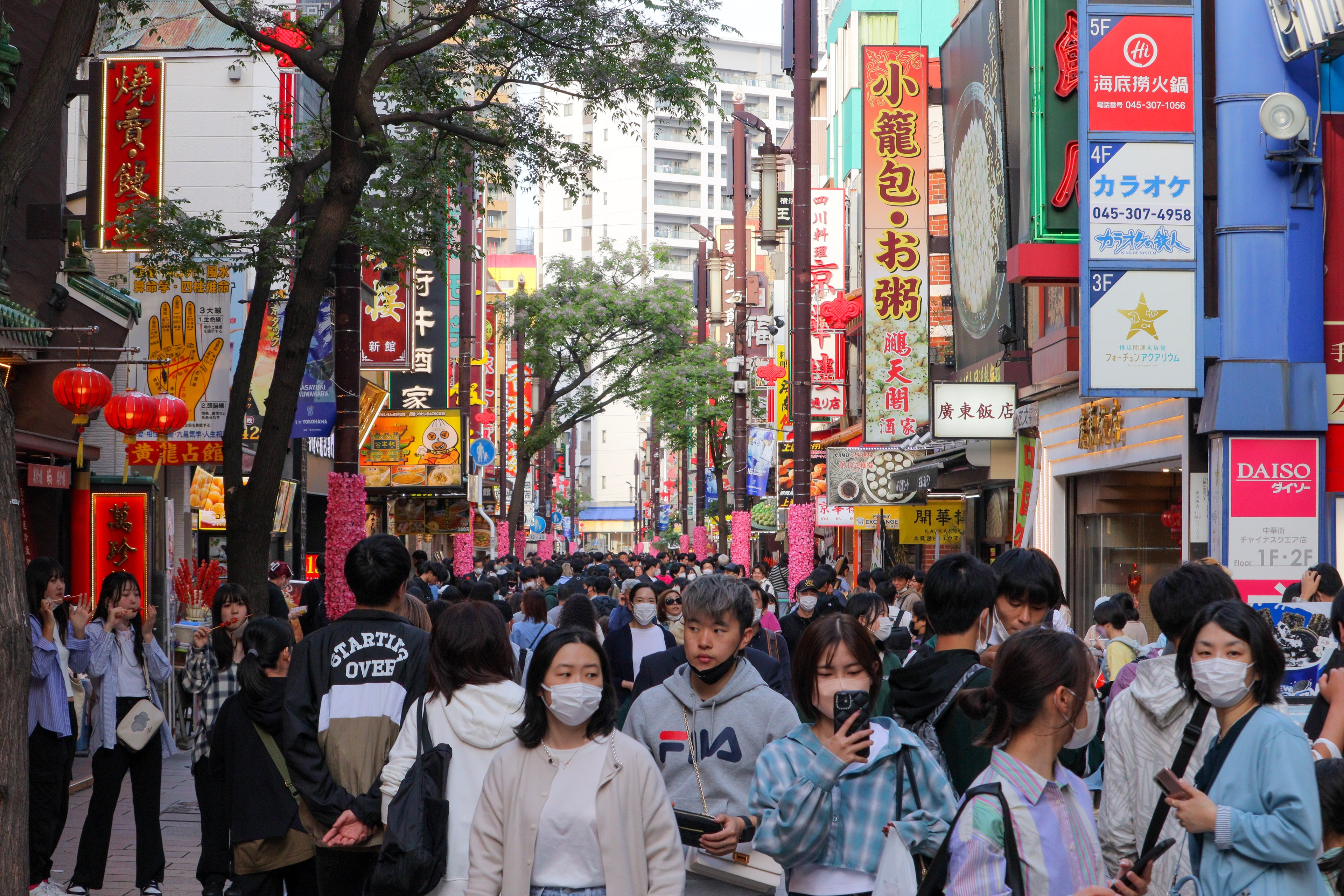 Vibrant Streets of Yokohama's Chinatown, Japan