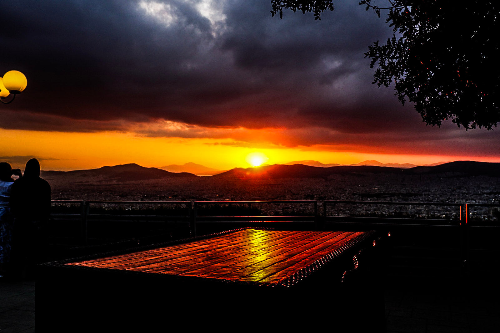 Sunset Over Athens, Greece