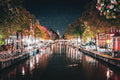 Amsterdam Canals at Night – Fine Art Cityscape Photography Print