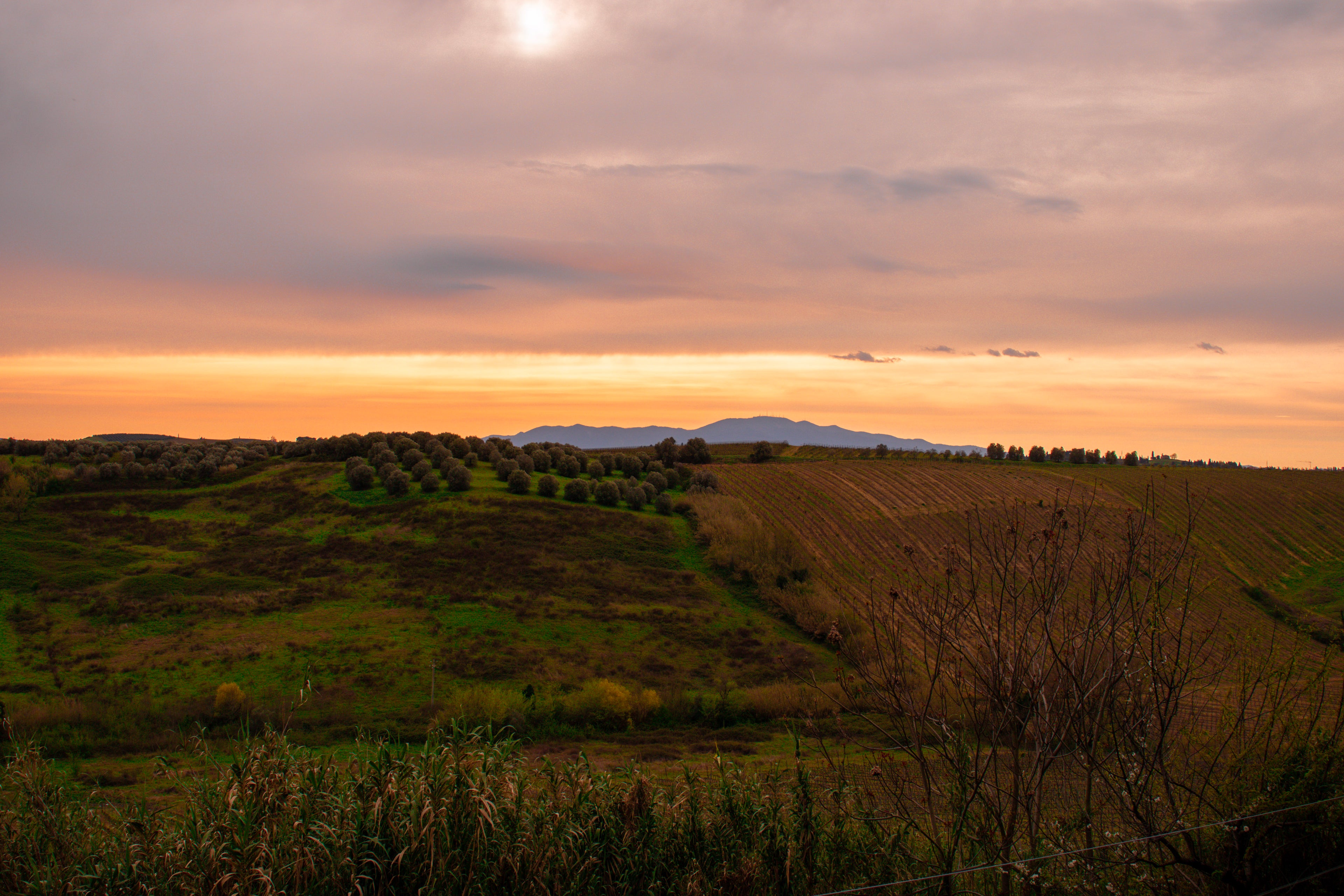 Sunset Over the Tuscany Valley