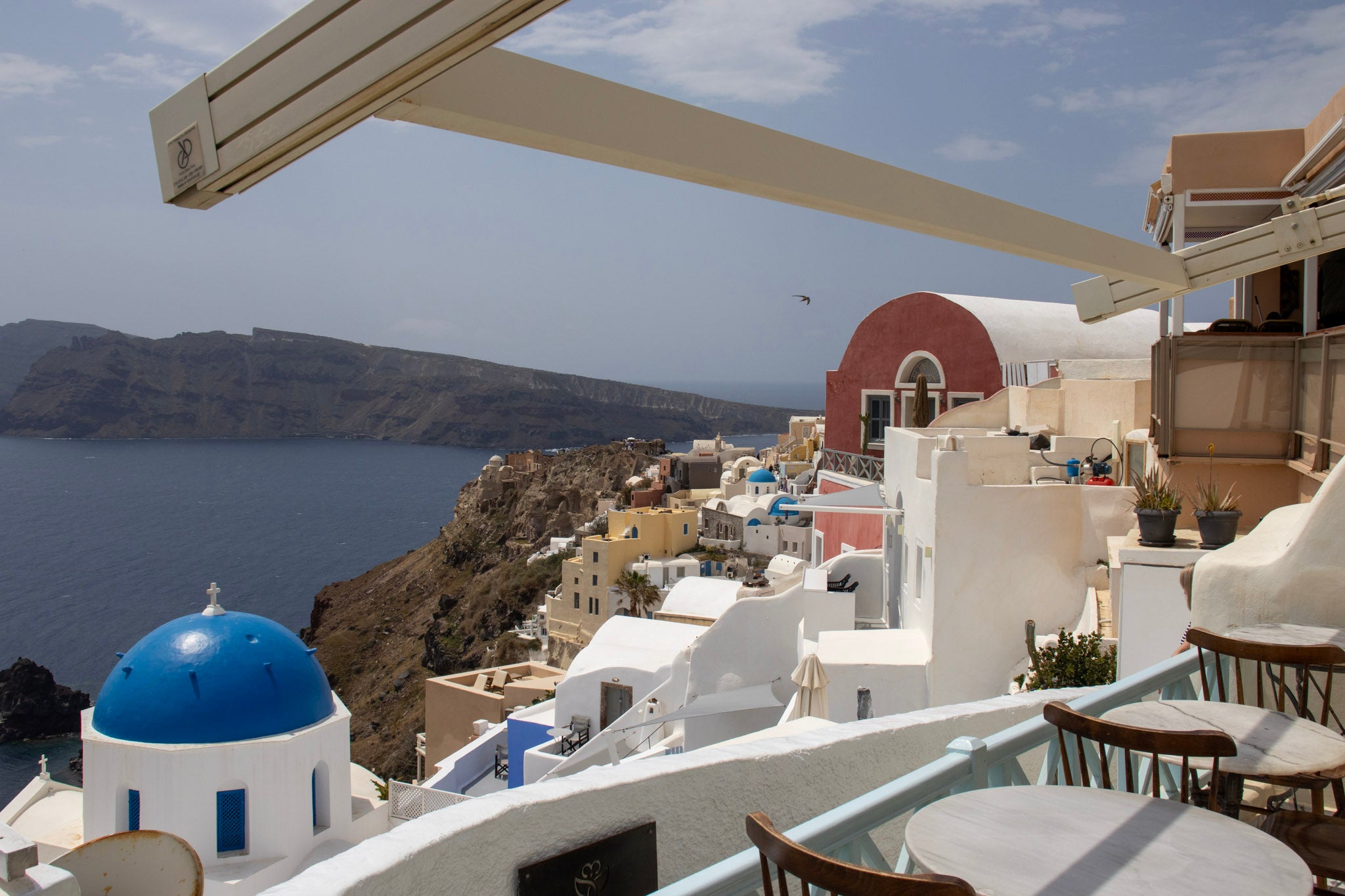 Oia, Santorini, Greece – Blue Dome & Caldera View | Original Travel Photography Wall Art