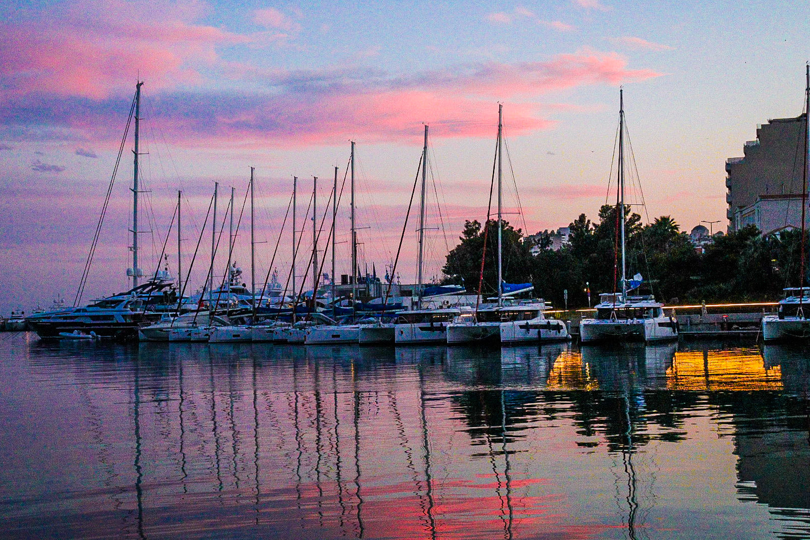 Piraeus Marina at Golden Hour – Fine Art Coastal Photography Print